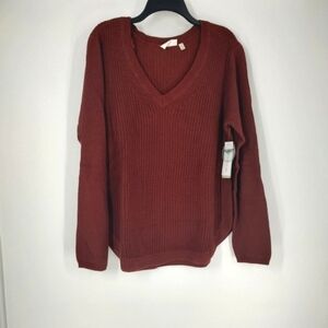 RD Style Women's Brown V - Neck Style Sweater